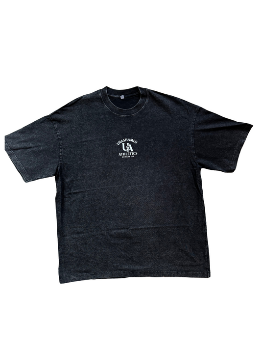 Pump cover t -shirt acid washed black