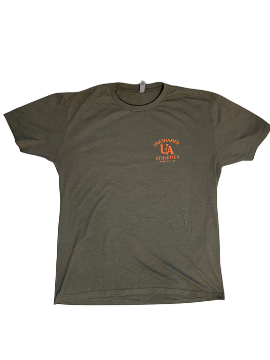 Short sleeve t-shirt (the Brand t) font and back