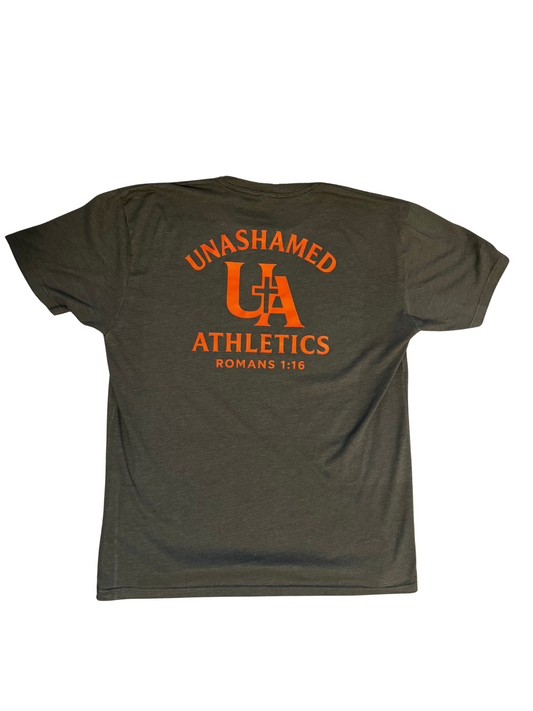 Short sleeve t-shirt (the Brand t) font and back