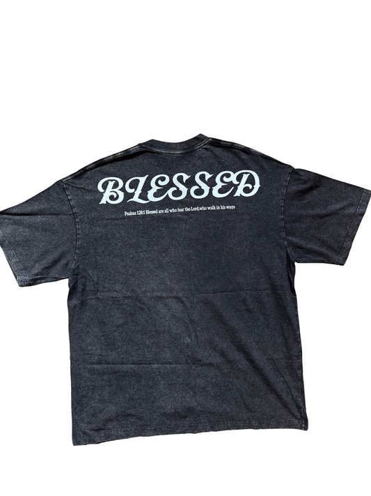 Pump cover t -shirt acid washed black