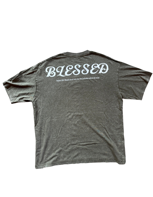 pump cover t-shirt(acid wash army green)